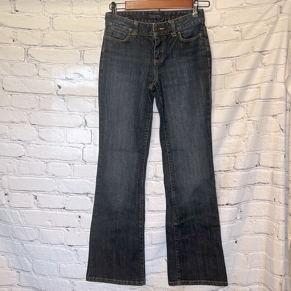 Talbots Signature Denim Blue Bootcut Jeans Size 2 Petite Excellent Condition